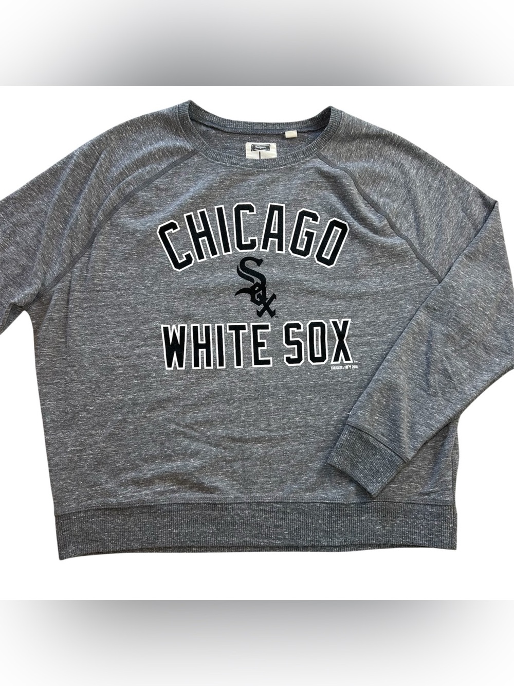 Chicago White Sox MLB Tailgate Women’s Crewneck Pullover Sweatshirt Gray Size L